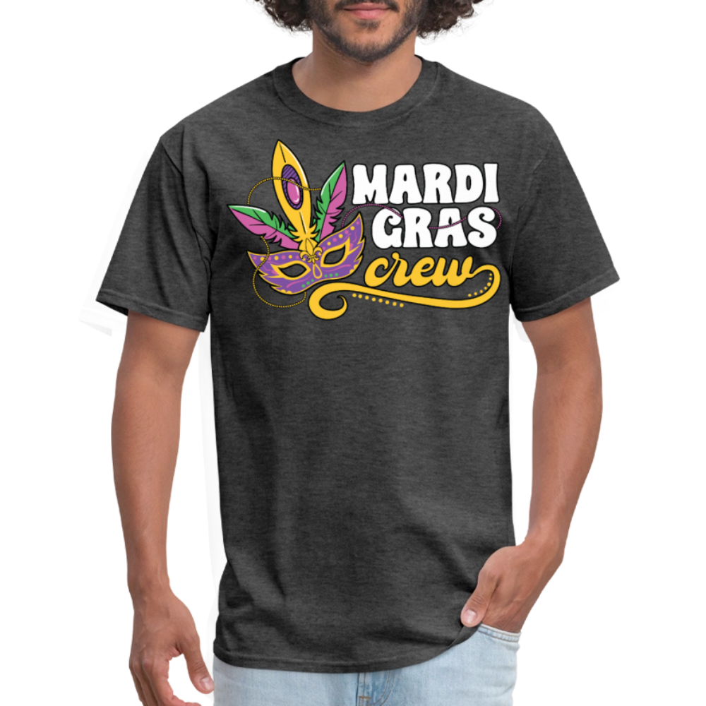 Matching Mardi Gras Funny Shirts Mardi Gras Party Crew T-shirt - heather black