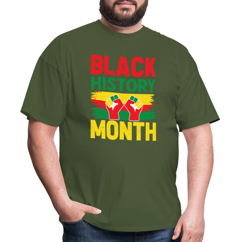 African American Pride Apparel for Black History Month T-Shirt - military green