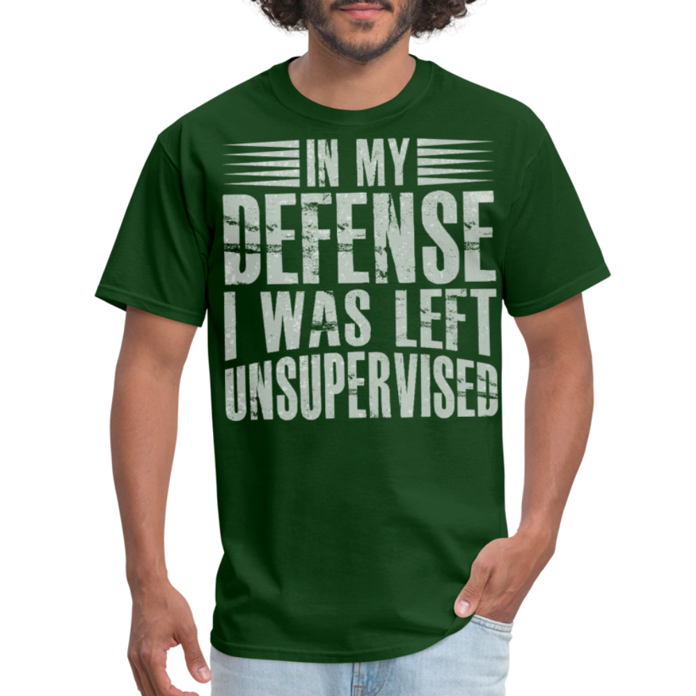 Unique In My Defense Graphic Tees Unisex Classic T-Shirt - forest green