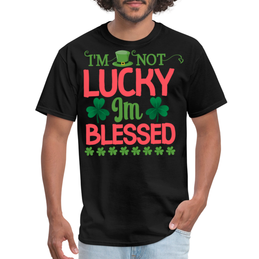 St Patrick’s Day Christian Graphic Tee Religious Lucky Clover T-shirt - black