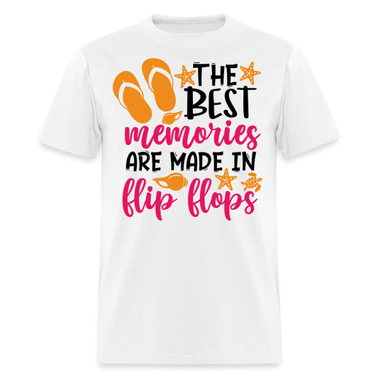 Beach Vacation Flip Flop Summer Memories T-shirt - white