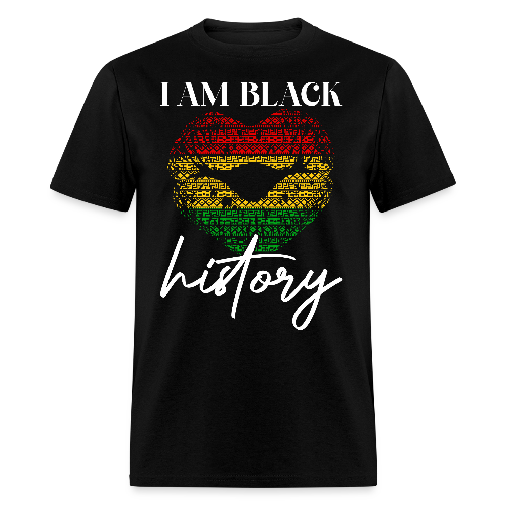 African American Pride Lip Print Cultural Pride T-shirt - black