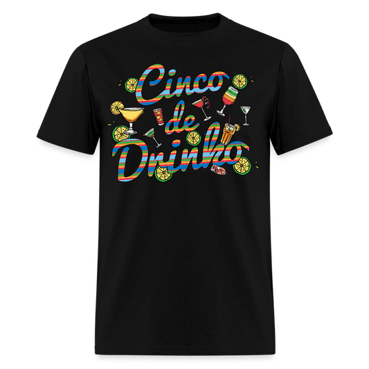 Funny Cinco De Mayo Drinking Tee Margarita and Tequila Lover T-shirt - black