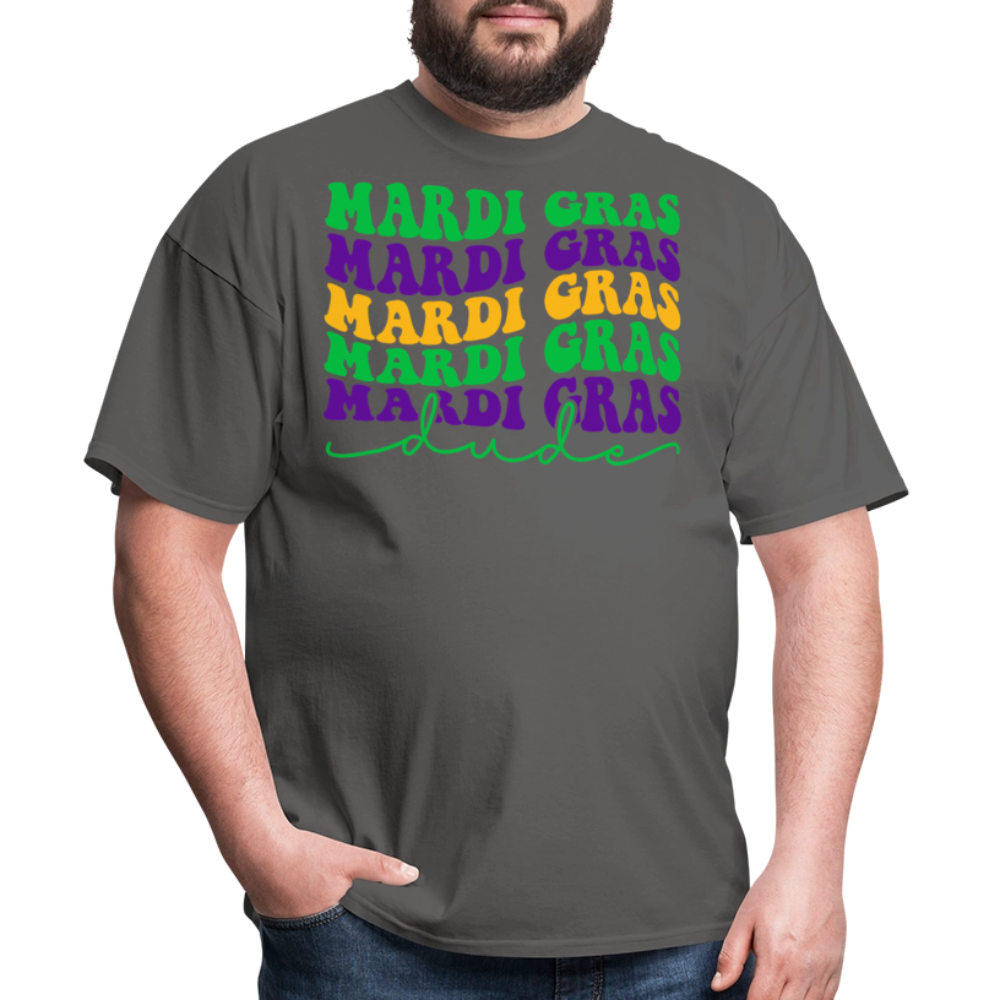 Retro-style Mardi Gras Shirt New Orleans Festival T-shirt - charcoal