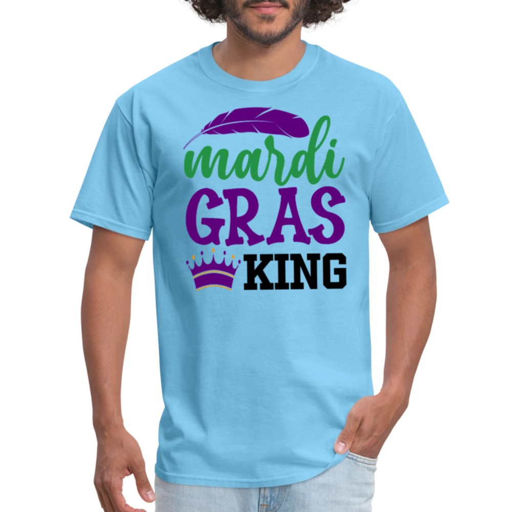 Mardi Gras King Shirt For Men Carnival Season T-shirt - aquatic blue