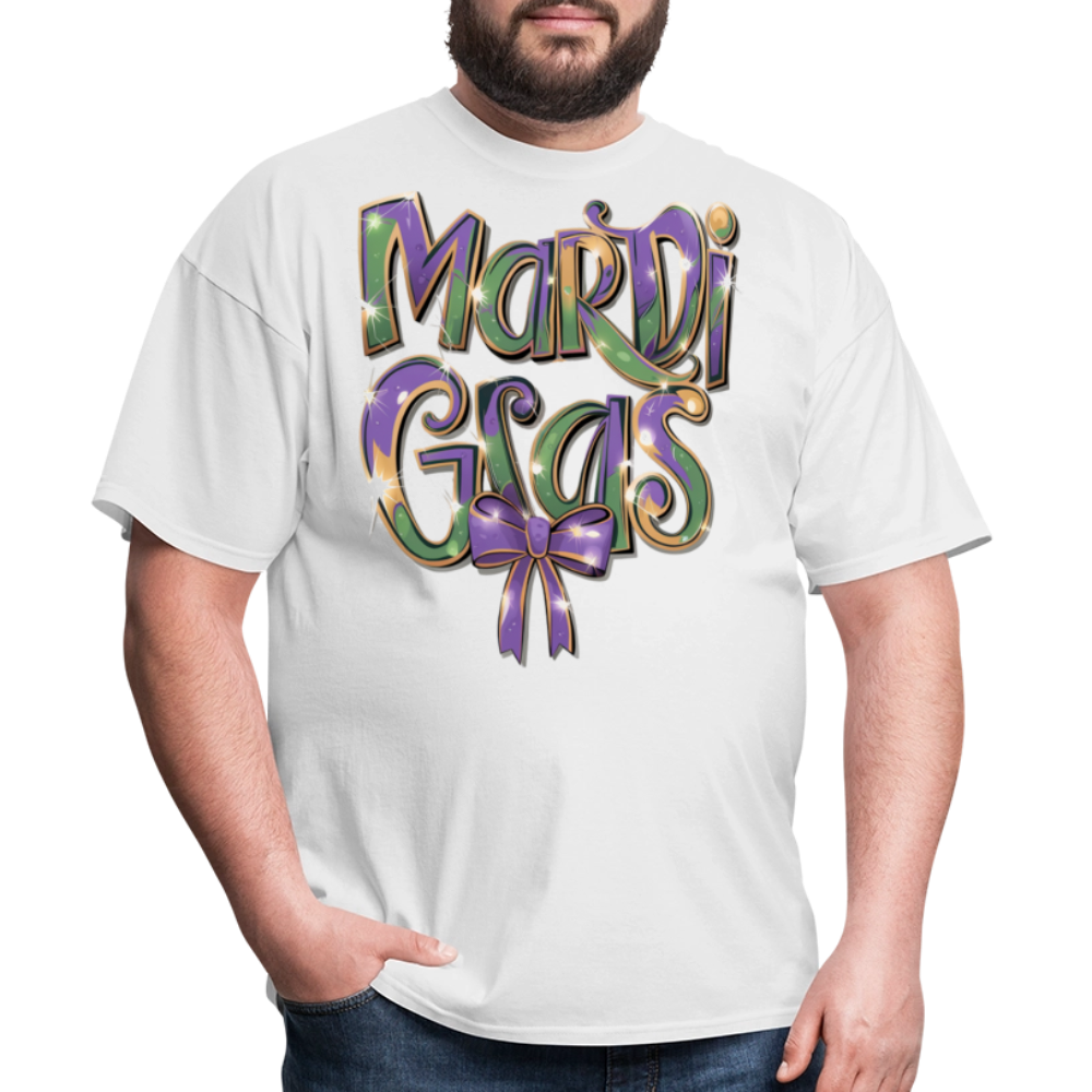 New Orleans Colorful Tee Mardi Gras Festival T-shirt - white