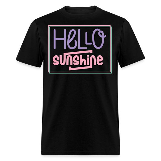 Cute Hello Sunshine Pastel Aesthetic T-shirt - black