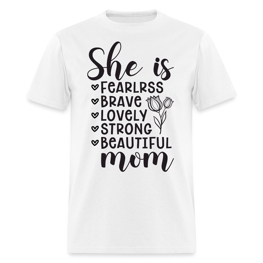 Beautiful Mom Graphic Tee Empowering Mom T-shirt - white