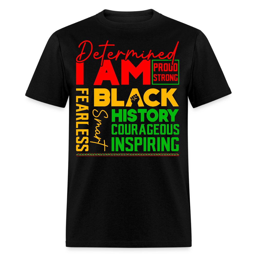 Uplifting African Heritage Tee Fearless Black Empowerment T-shirt - black