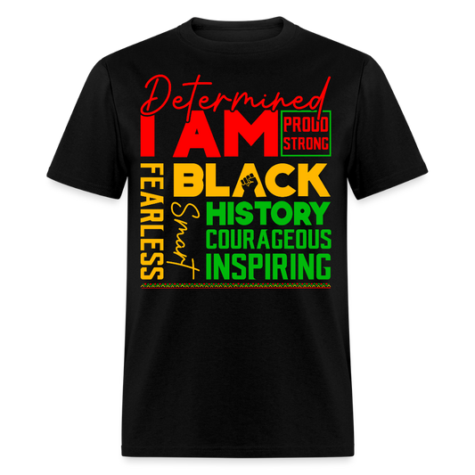 Uplifting African Heritage Tee Fearless Black Empowerment T-shirt - black