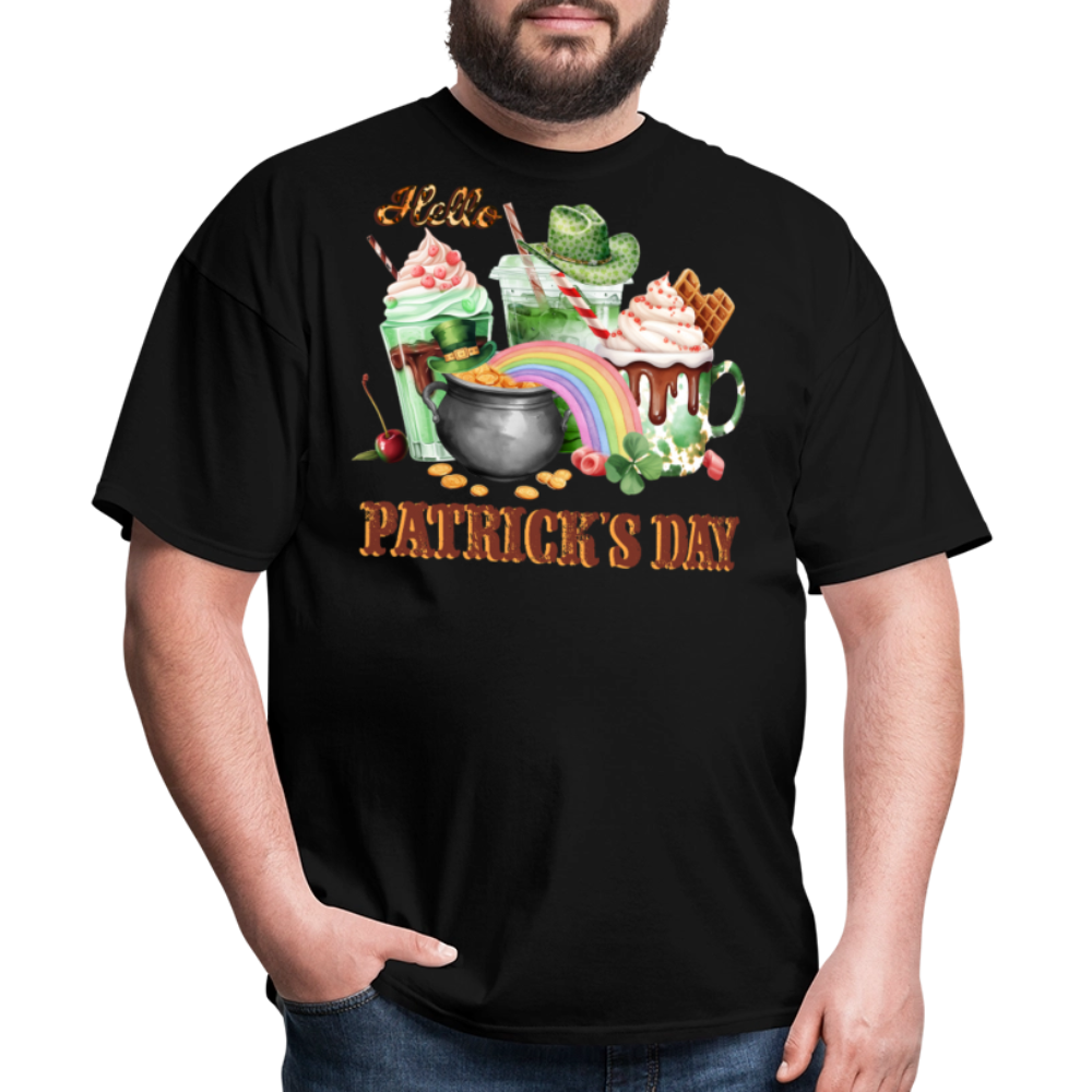 St Patrick’s Day Aesthetic Coffee Lover T-shirt - black