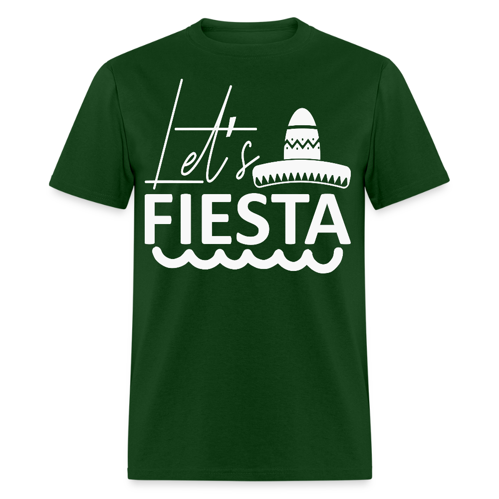 Mexican Fiesta Party Tee for Celebration Let’s Fiesta T-shirt - forest green