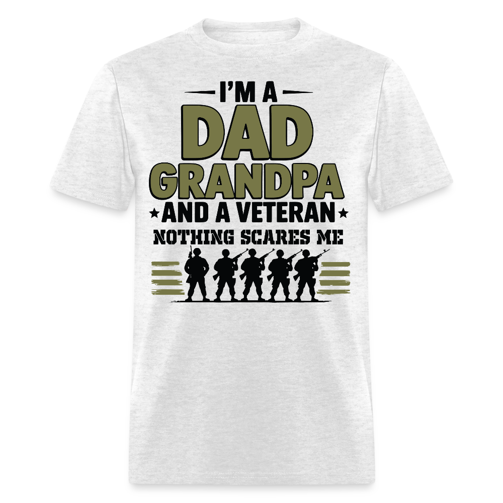 I'm A Dad Grandpa And Veteran T-shirt - light heather gray