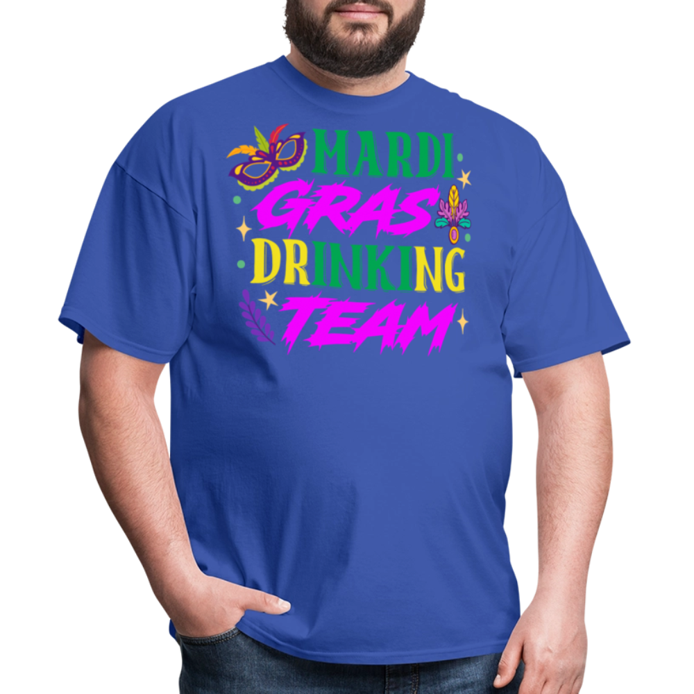 Funny Mardi Gras Party Tee Mardi Gras Drinking Team T-shirt - royal blue