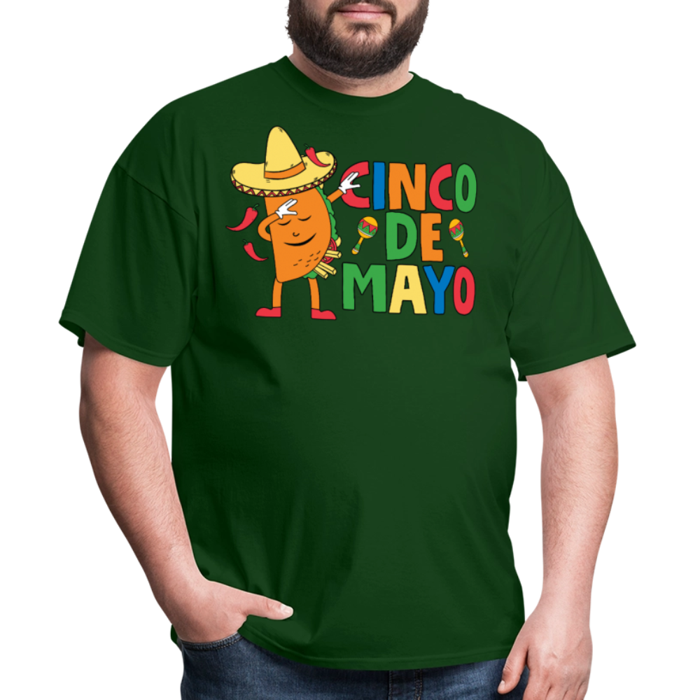 Funny Cinco de Mayo Taco Tee Mexican Fiesta Party T-Shirt - forest green