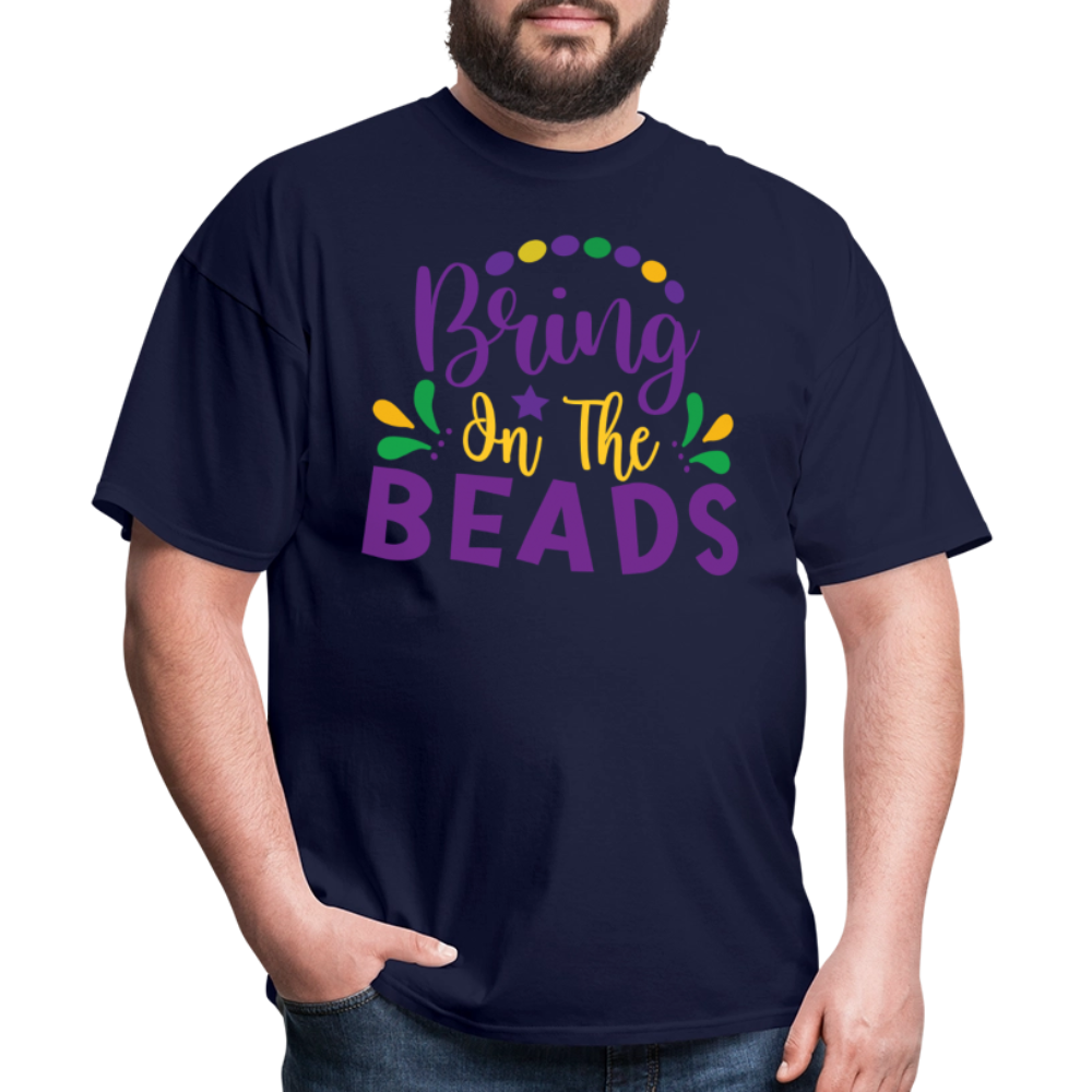Bring on the Beads Shirt for Mardi Gras T-Shirt - navy