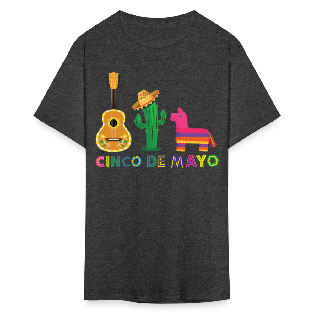 Cinco De Mayo Party Outfit Funny Mexican Fiesta T-shirt - heather black