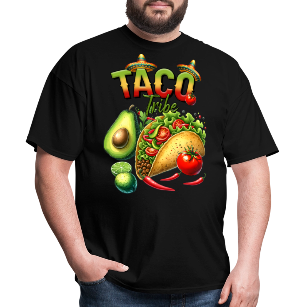 Mexican Food Graphic Tee for Taco Fans Colorful Mexican Fiesta T-shirt - black