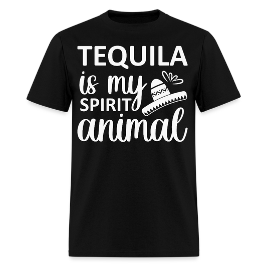 Tequila Is My Spirit Animal Party T-shirt - black