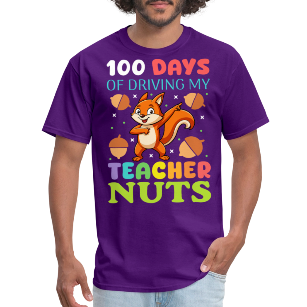 100 Days Of Driving My Teacher Crazy Shirt Funny School Teacher T-shirt - purple