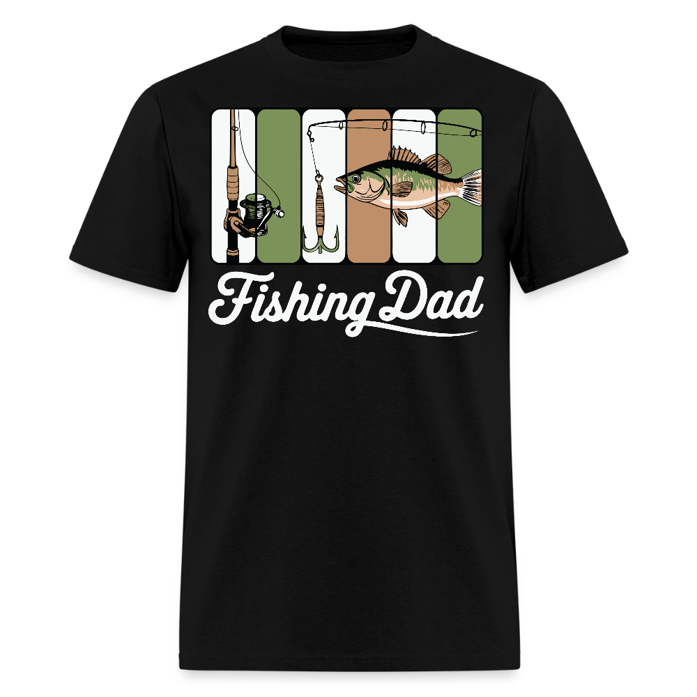 Fishing Dad Tee Gift for Fishermen T-Shirt - black