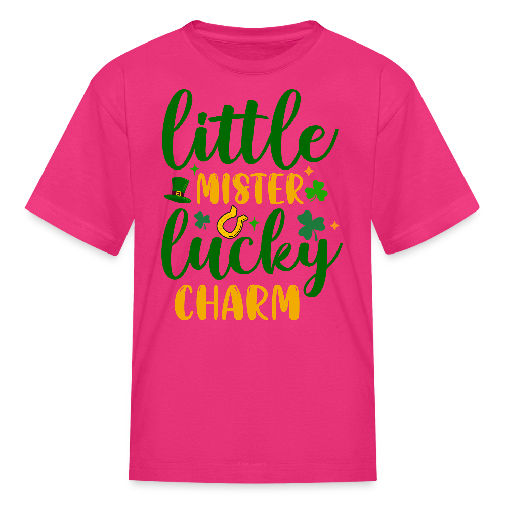 Little Mister Lucky Charm Kids T-shirt - fuchsia