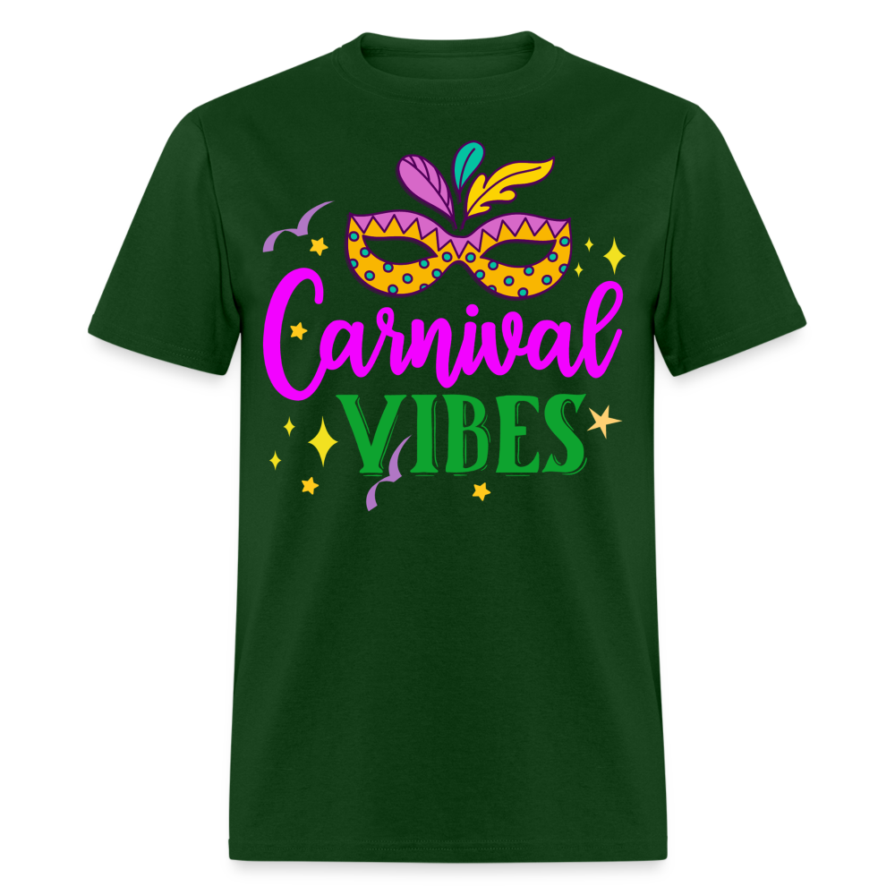 Masquerade Mask Festival Tee Mardi Gras Carnival T-shirt - forest green