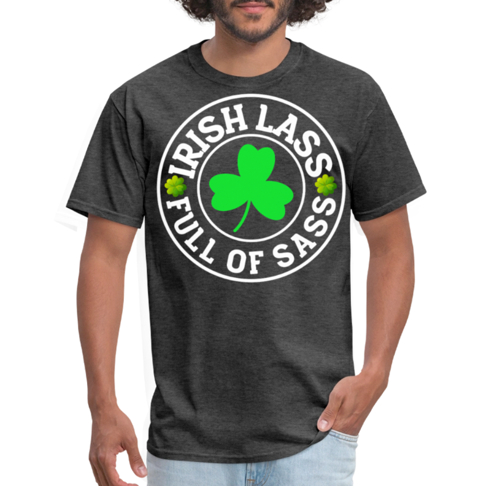 Sassy Irish Lass St Patrick’s Day T-shirt - heather black