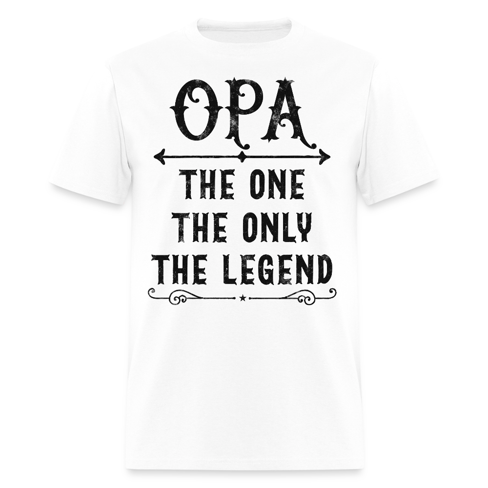 Opa The One The Only The Legend German Grandpa T-Shirt - white