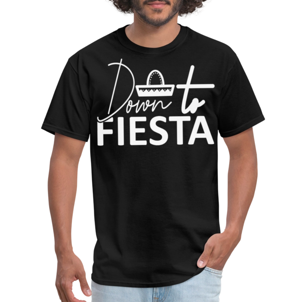 Down to Fiesta Party Shirt Funny Cinco de Mayo T-shirt - black