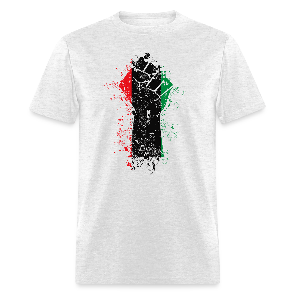 Black Empowerment Fist African Pride T-Shirt - light heather gray