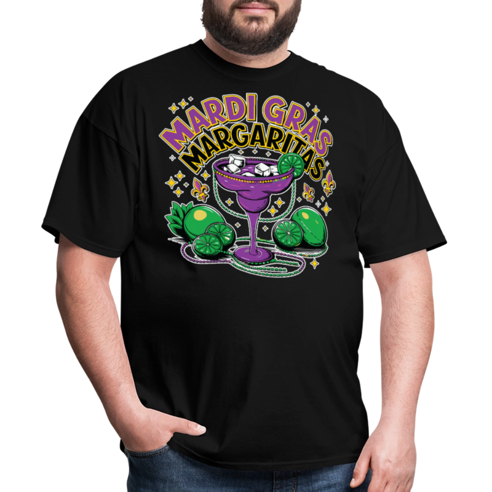 Mardi Gras Margarita Party Tee Funny Mardi Gras Drinking T-shirt - black