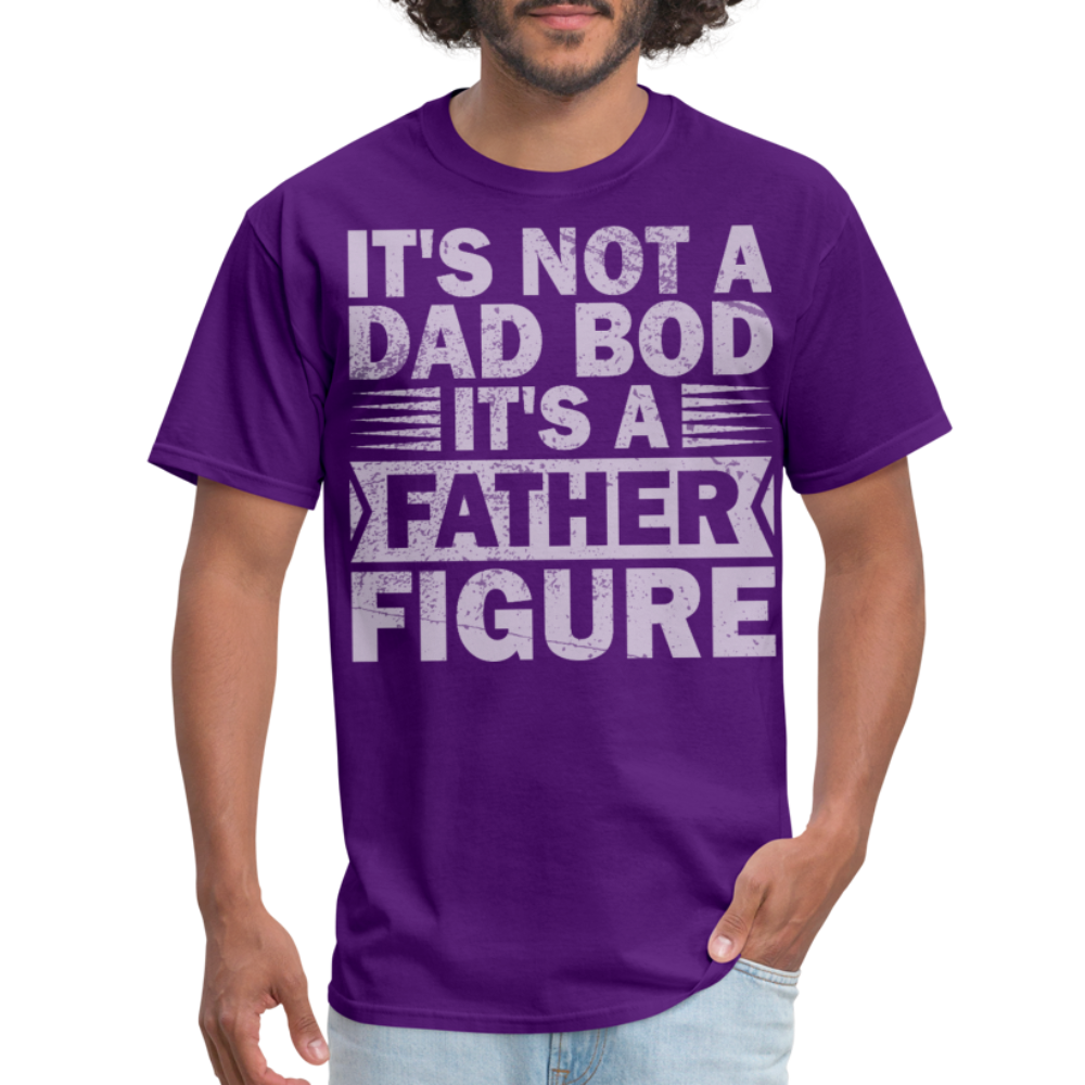 Funny Dad Bod T-shirt For Men Father Figure Shirt - purple