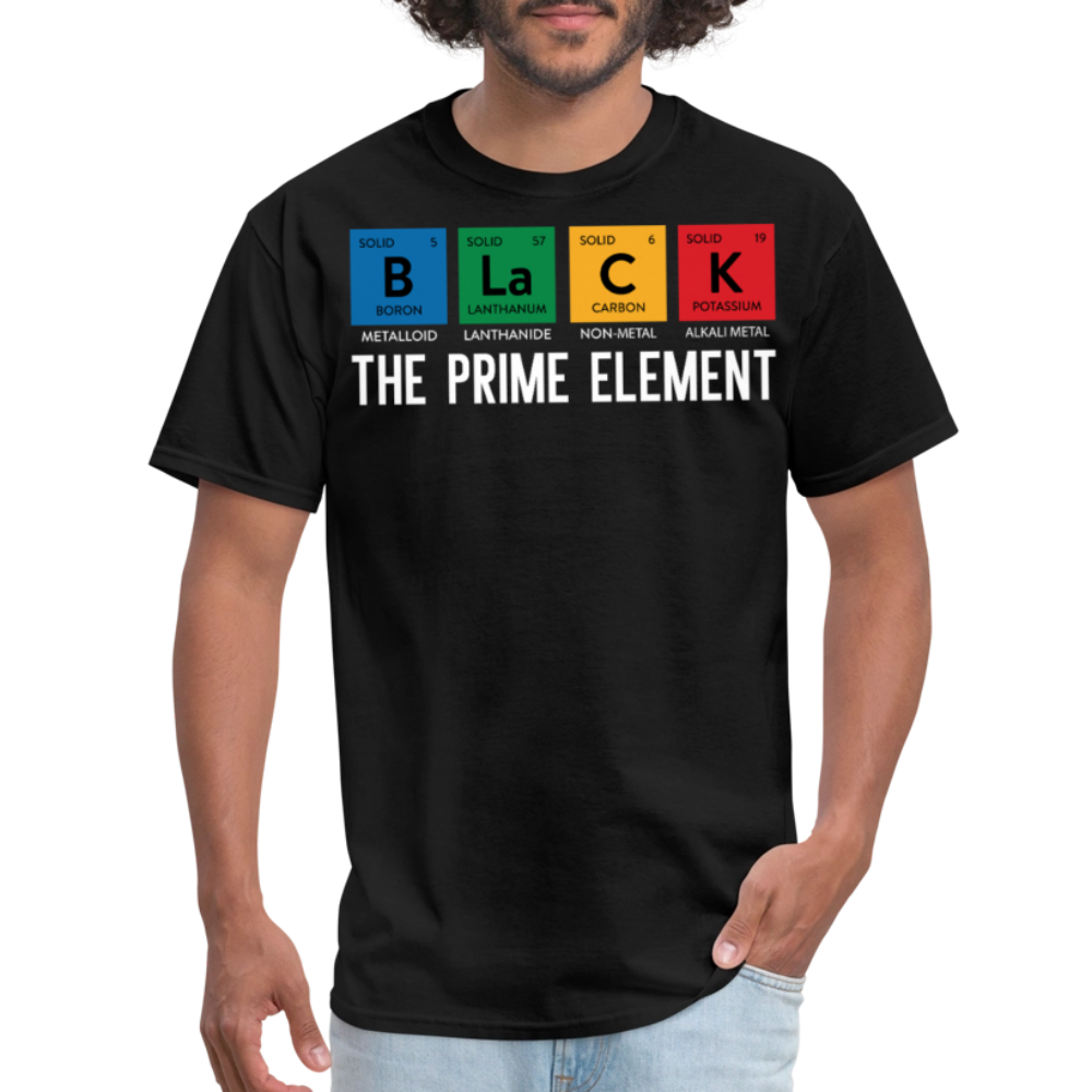 Periodic Table Gift For Black Educators Black Pride Science T-Shirt - black