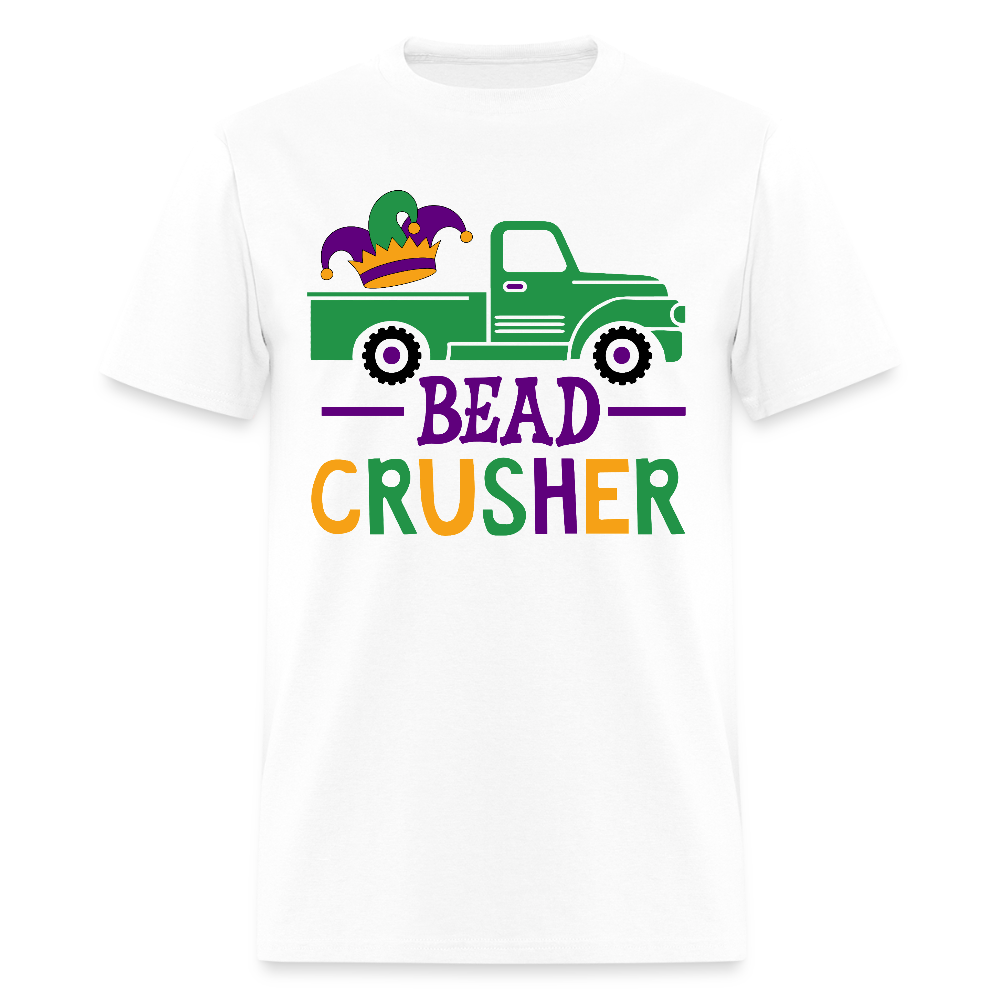 Mardi Gras Beads And Trucks Tee Mardi Gras Bead Crusher t-shirt - white