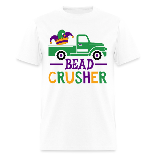 Mardi Gras Beads And Trucks Tee Mardi Gras Bead Crusher t-shirt - white