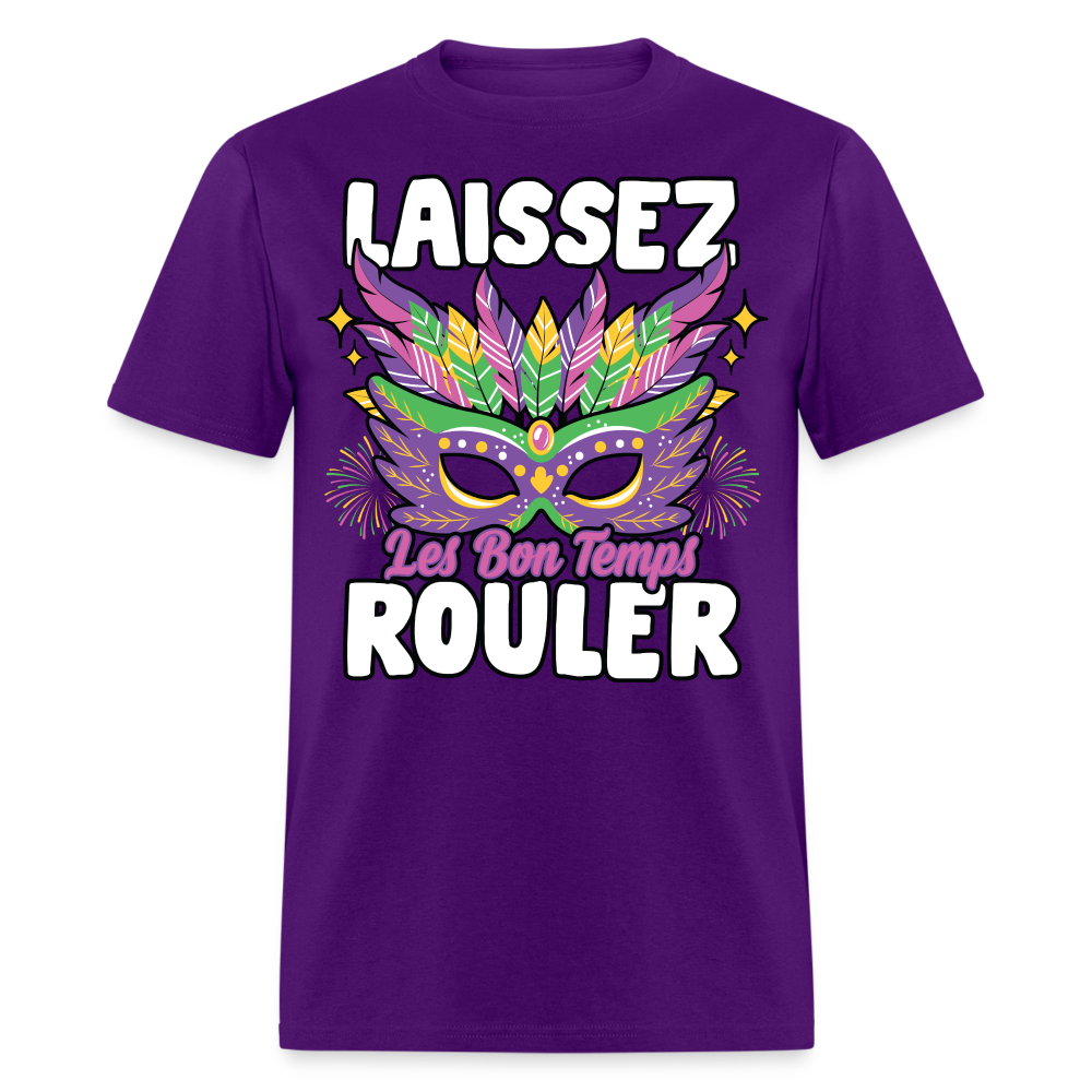 Mardi Gras Party Tee Laissez Les Bon Temps Roule T-shirt - purple