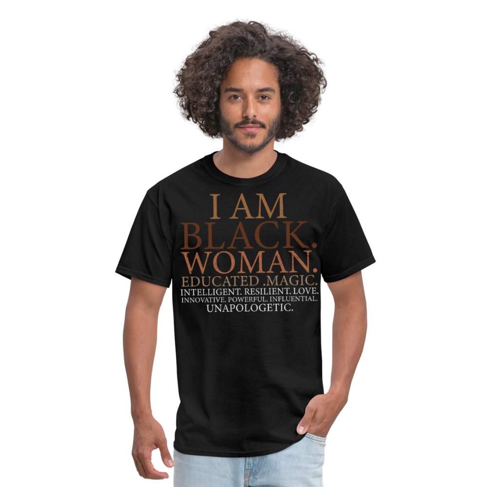 Empowerment Tee for Women Unapologetic Black woman Unisex Classic T-Shirt - black