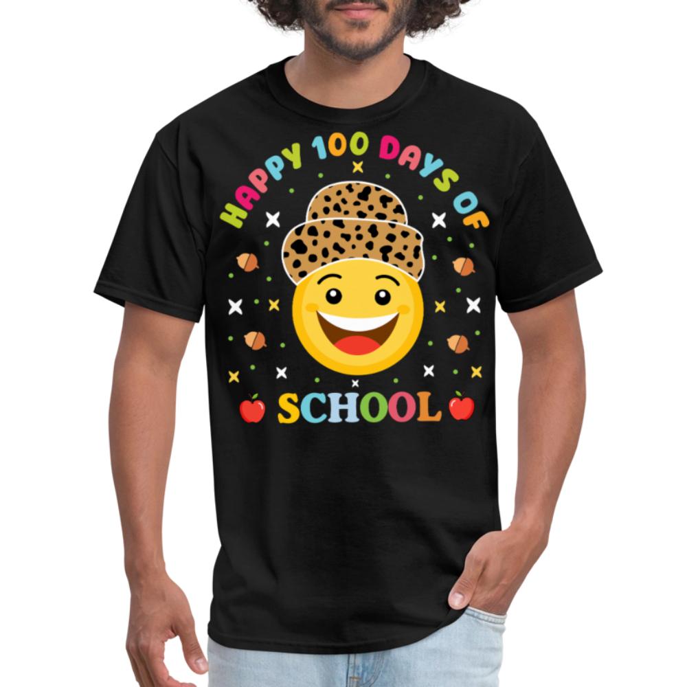 Leopard Print 100 Days Of School Shirt For Teachers Unisex T-Shirt - black