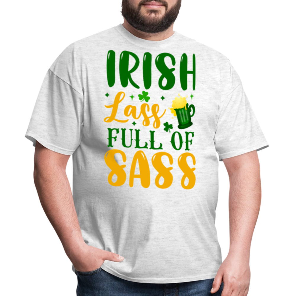 Irish lass St Patrick’s Day Tee Sassy Irish Girl T-shirt - light heather gray