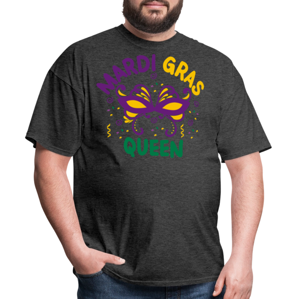 Funny Mardi Gras Shirts For Ladies Mardi Gras Queen T-shirt - heather black