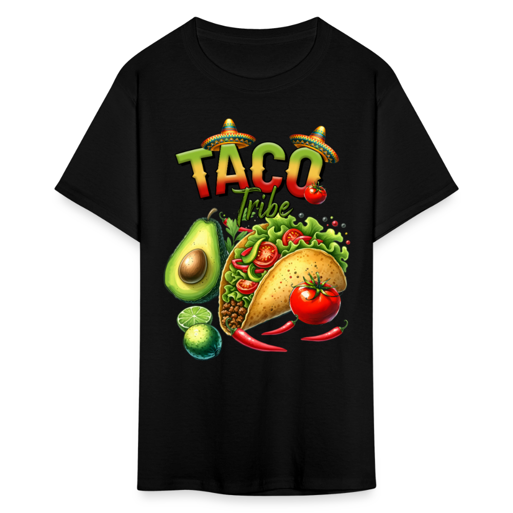 Mexican Food Graphic Tee for Taco Fans Colorful Mexican Fiesta T-shirt - black