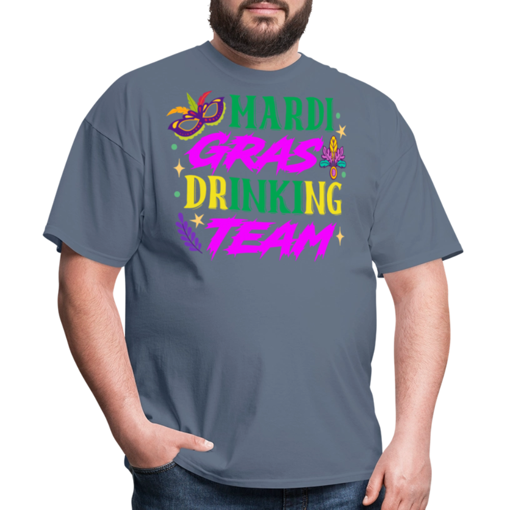 Funny Mardi Gras Party Tee Mardi Gras Drinking Team T-shirt - denim