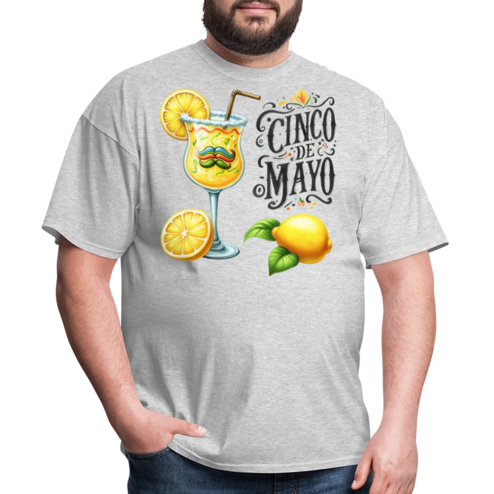 Funny Mexican Drink-themed Fiesta Tee Cinco De Mayo Party T-shirt - heather gray