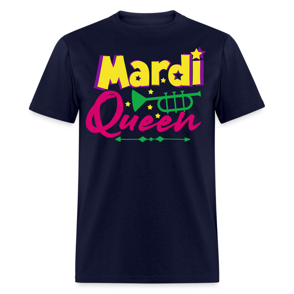 Mardi Gras Queen Shirt For Women Festival T-shirt - navy