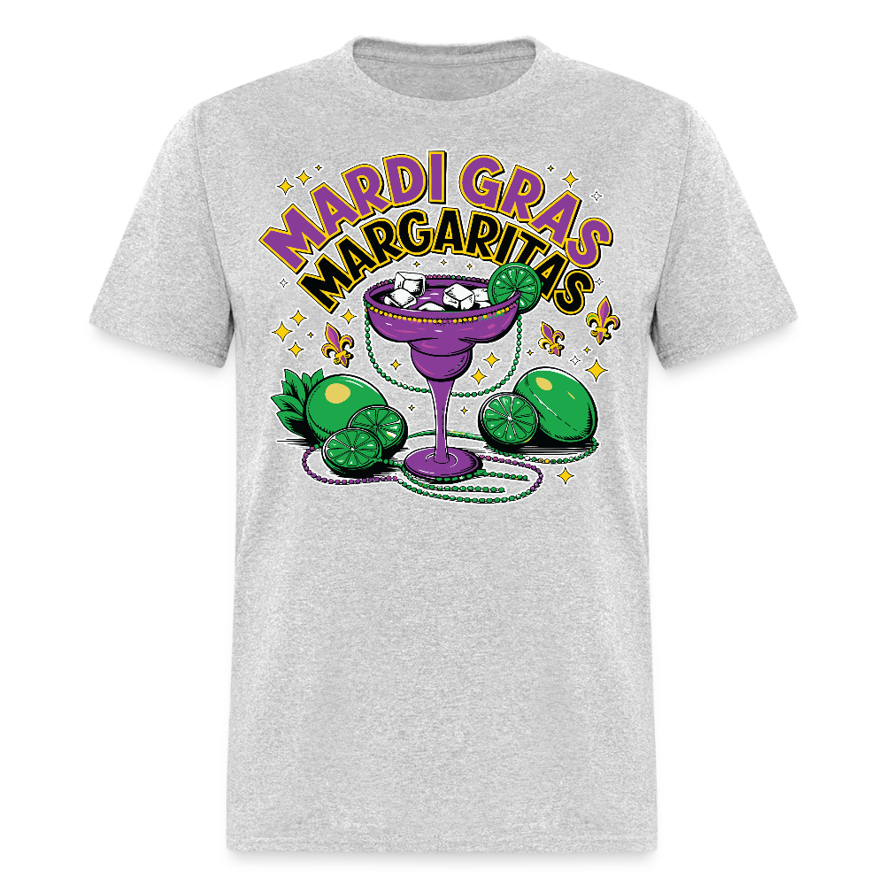 Mardi Gras Margarita Party Tee Funny Mardi Gras Drinking T-shirt - heather gray