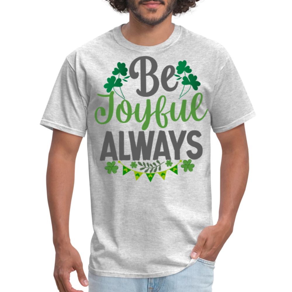 Be Joyful Always Christian St Patrick’s Day T-shirt - heather gray