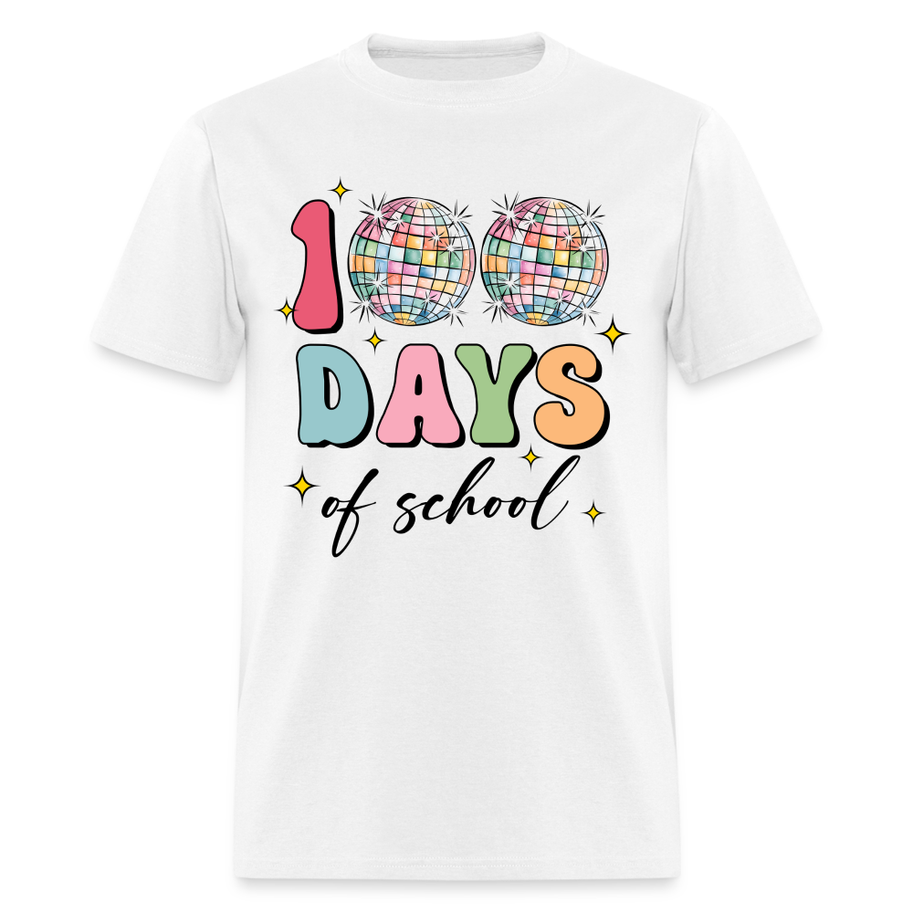 Colorful Teacher Appreciation Gifts Best 100Days Of School T-shirt - white