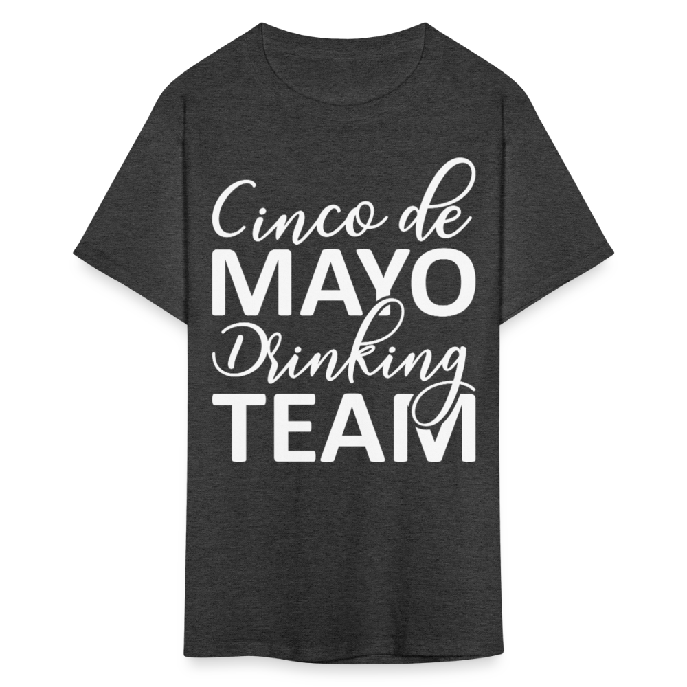 Funny Mexican Celebration Cinco de Mayo Drinking Team T-shirt - heather black