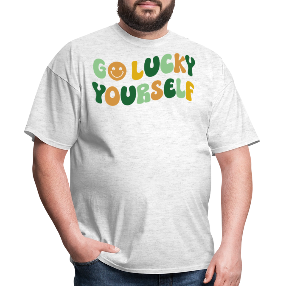 Go Lucky Yourself St Paddy's Day T-shirt - light heather gray